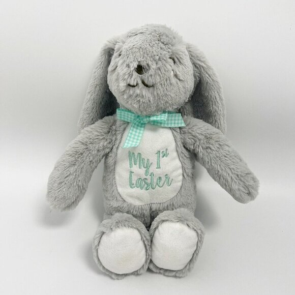 Kate & Milo 2022 Plush Gray White Rabbit My 1st Easter Stuffed Animal Toy - Picture 1 of 7